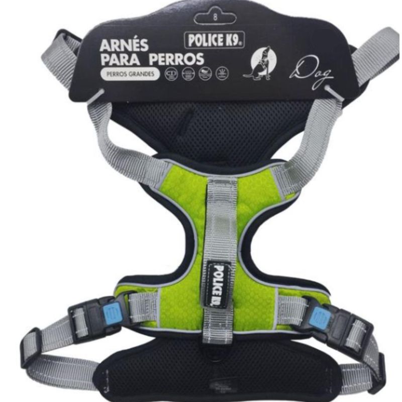 GENERICO - Arnes Pechera Reforzado Para Perro Police K9 - Talla L