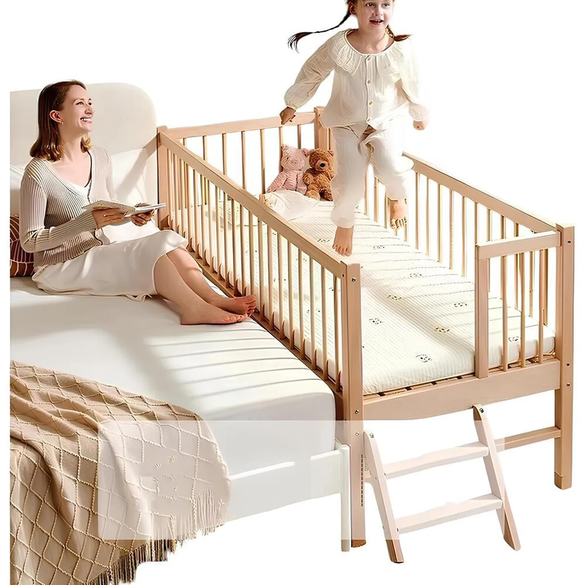 LUBABYCAS - Cama Colecho 4 Laterales Con Colchón Sabana LuBabycas