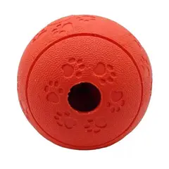 GENERICO - Pelota Dispensadora De Alimento Para mascotas - Rojo - Talla S