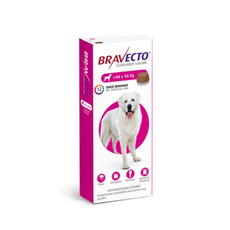 BRAVECTO - Antiparasitario Externo Bravecto Perro - 40 A 56 KG (1CP)