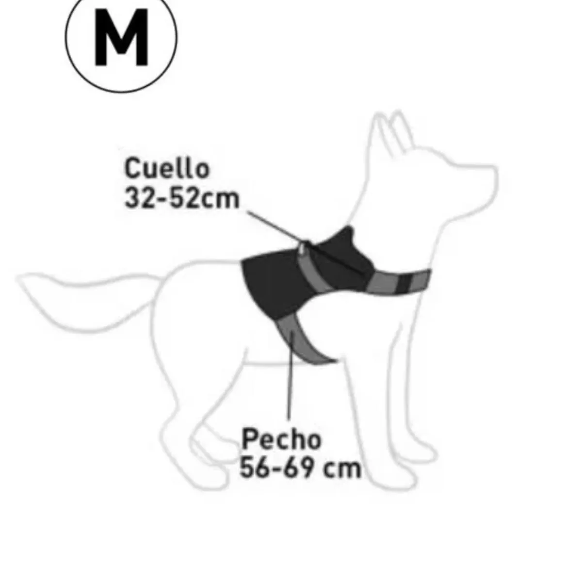 GENERICO - Arnes Pechera Reforzada para perros - Rojo - M