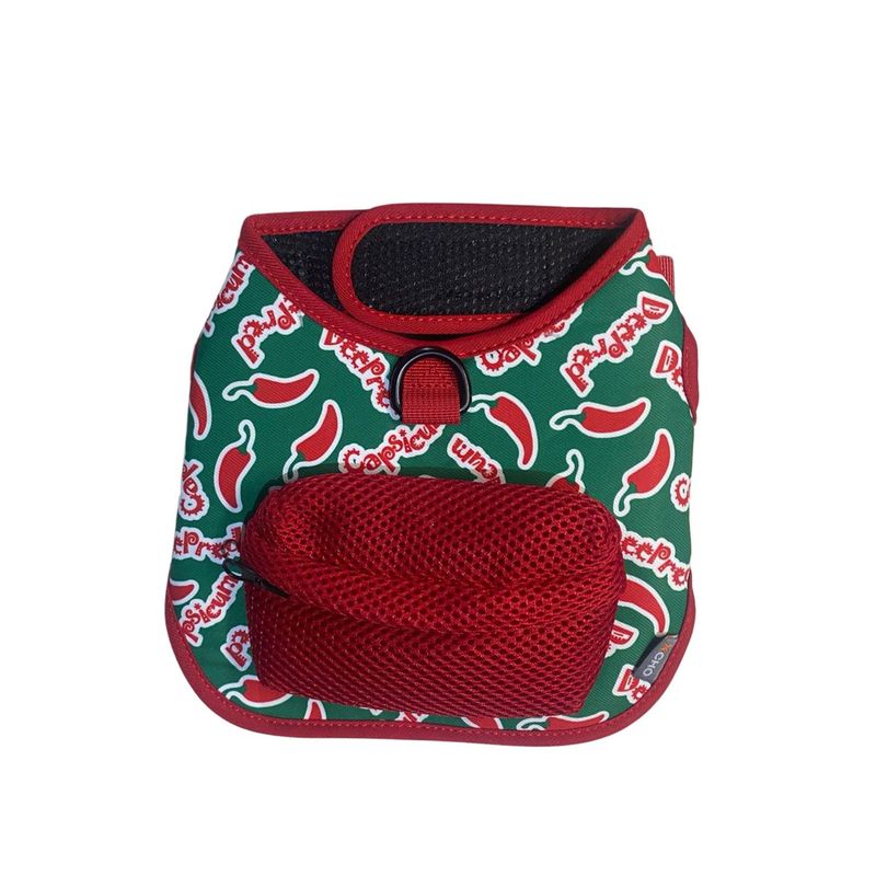 GENERICO - Arnes para perros pequeños con mochila para bolsas - Verde