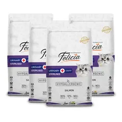GENERICO - Pack x 4 - Alimento Felicia Hipoalergénico Gato Esterilizado - Salmón