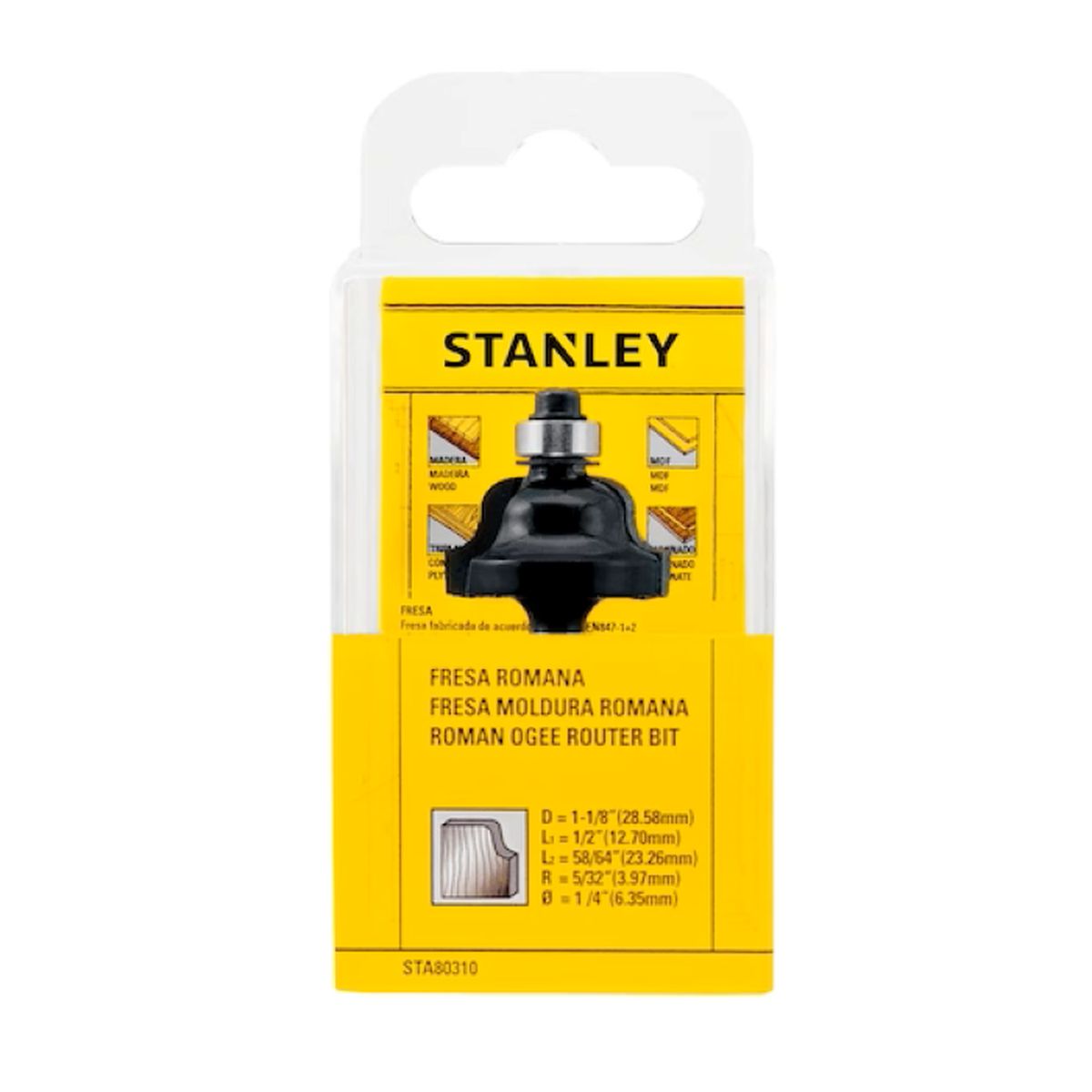 STANLEY - Fresa Romana 1-1/4 Vástago 1/4 Sta80310 Stanley
