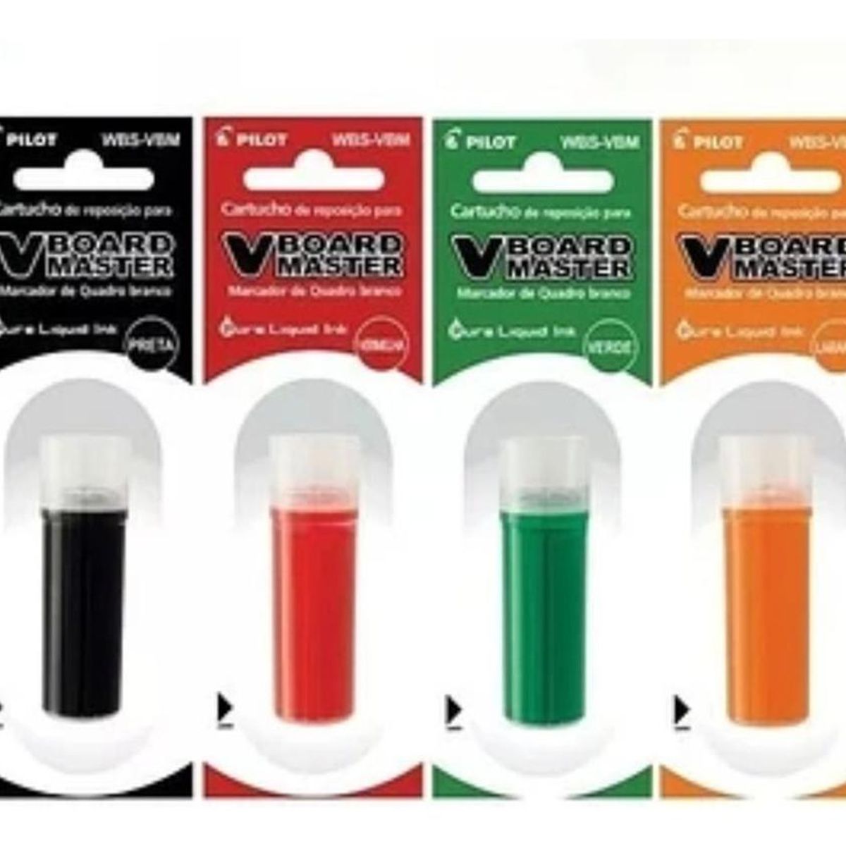 PILOT - Cartucho, Recarga Marcador De Pizarra V Board Master 6 Unid