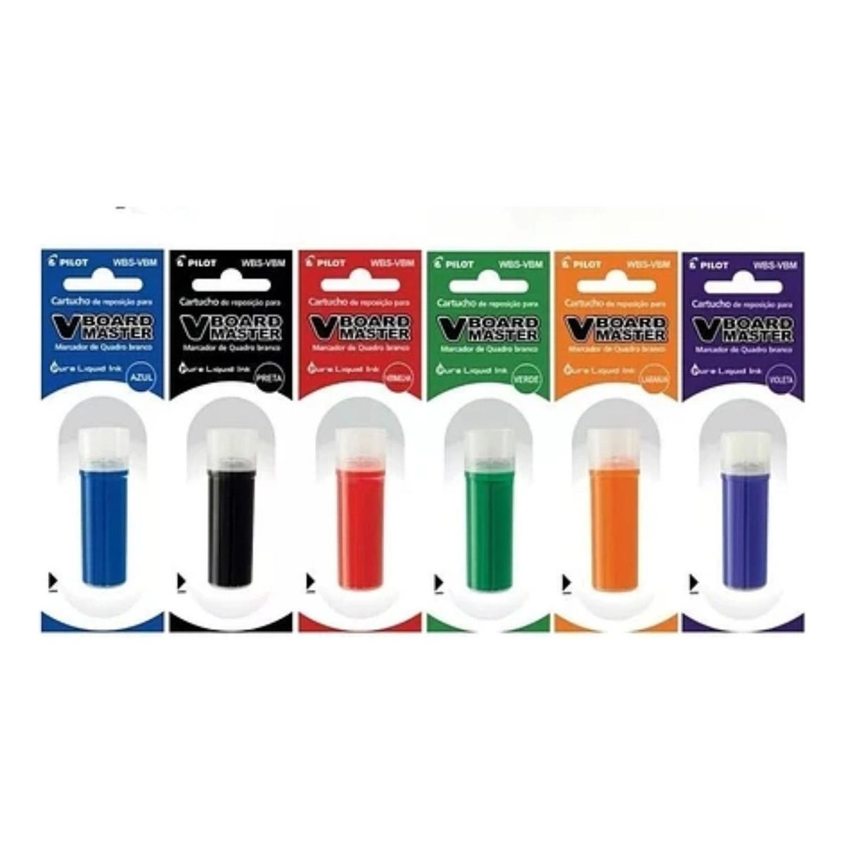 PILOT - Cartucho, Recarga Marcador De Pizarra V Board Master 6 Unid