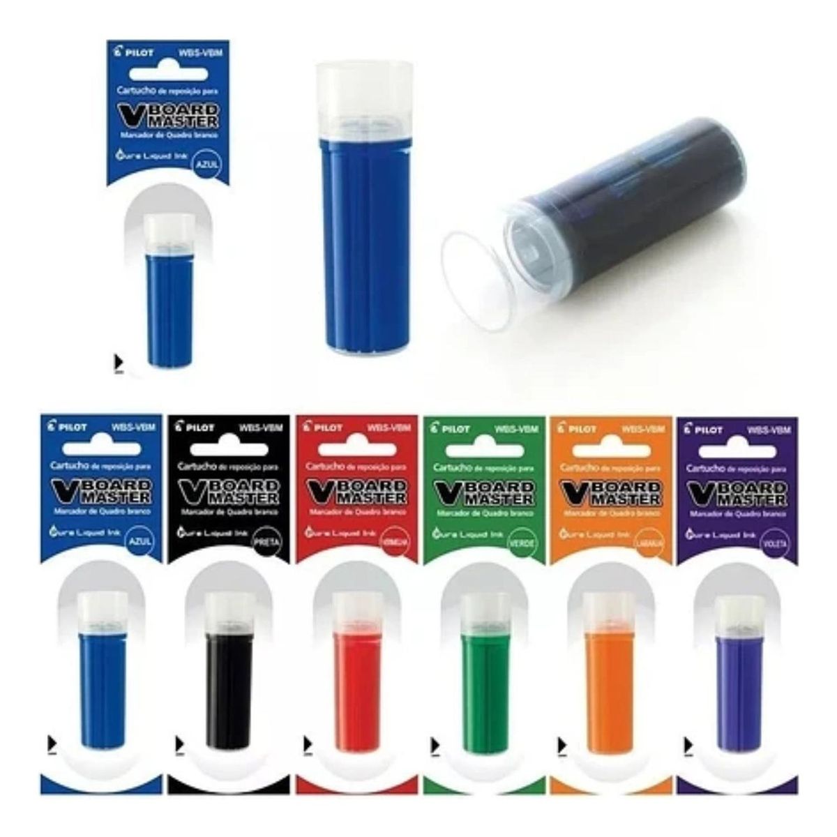 PILOT - Cartucho, Recarga Marcador De Pizarra V Board Master 6 Unid