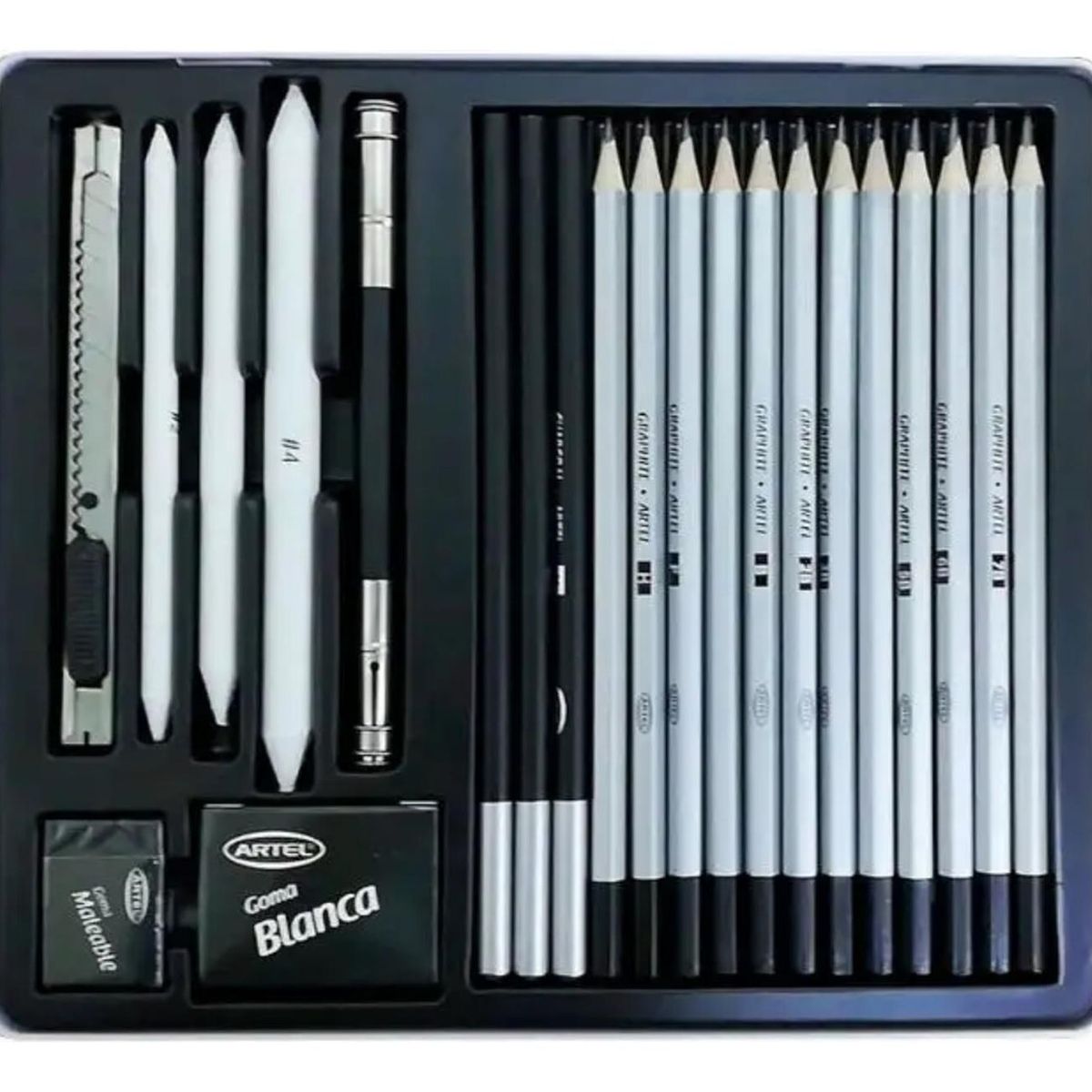 ARTEL - Set De Lápices Graduados Para Croquis Y Esbozo 22 Unid Artel