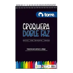 TORRE - Croquera Doble Faz Oficio 21x32 Cm 50 Hojas