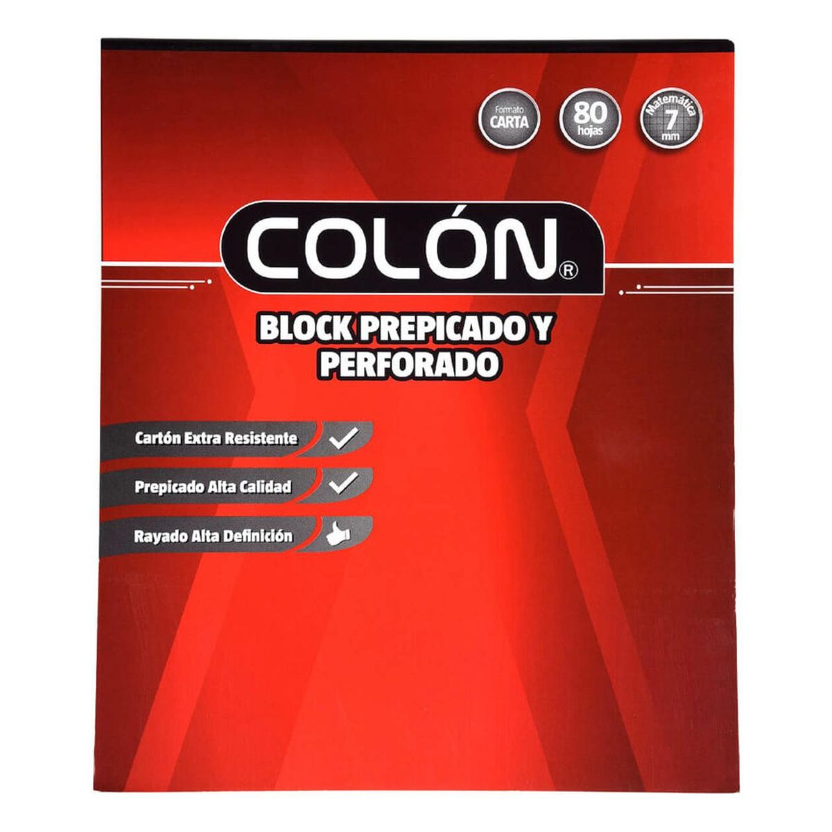 COLON - Block Cuadriculado Prepicado Y Perforado 80 Hojas. Colón