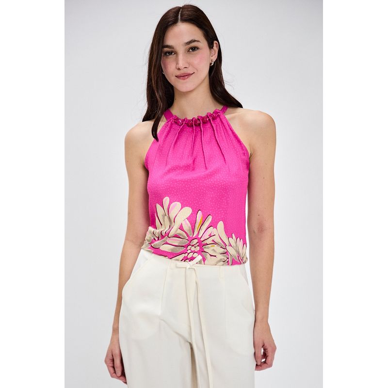 IO - Blusa Sin Mangas Fucsia Mujer Io