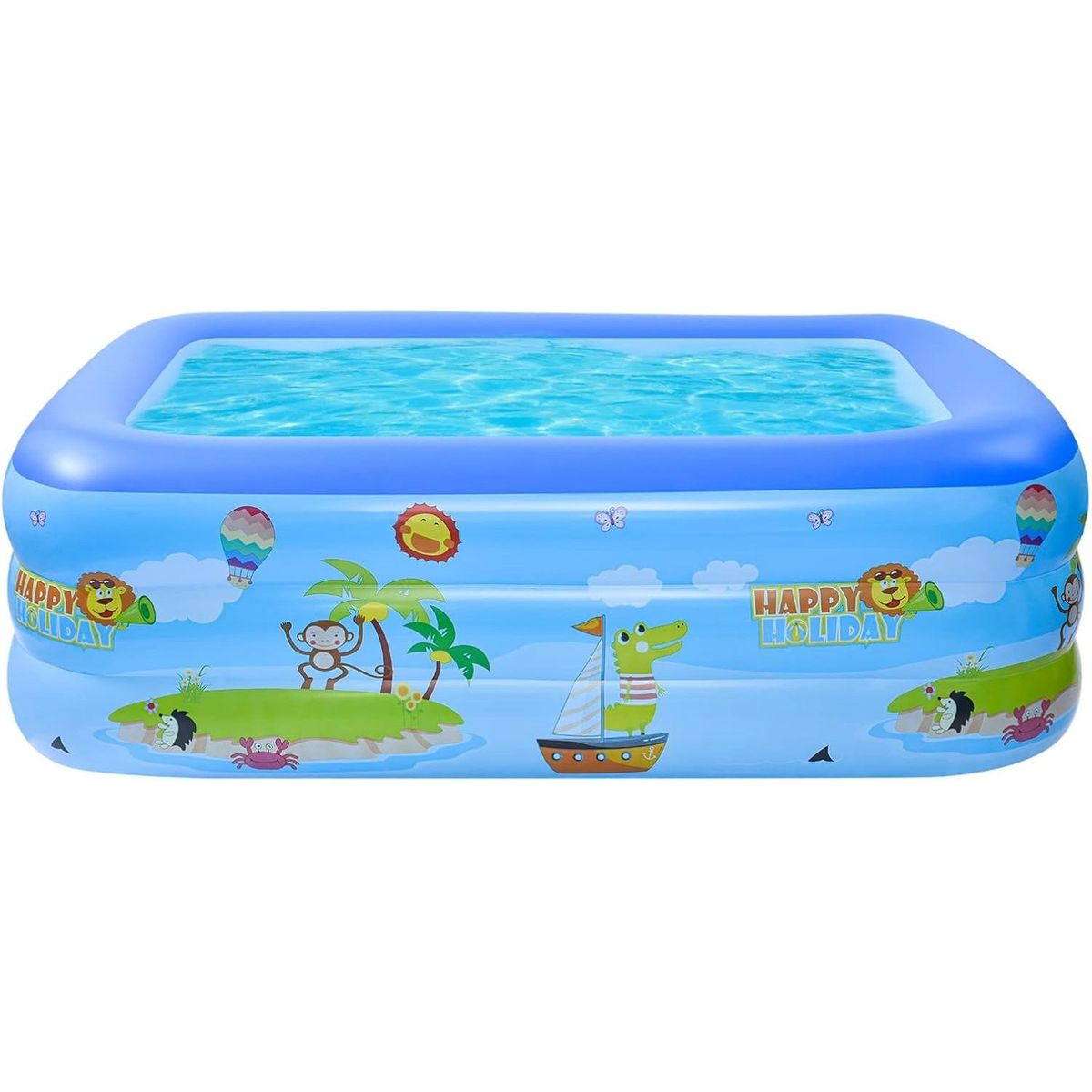 GENERICO - Piscina Inflable 115x85x56cm Con 3 Anillos Diseño - SC