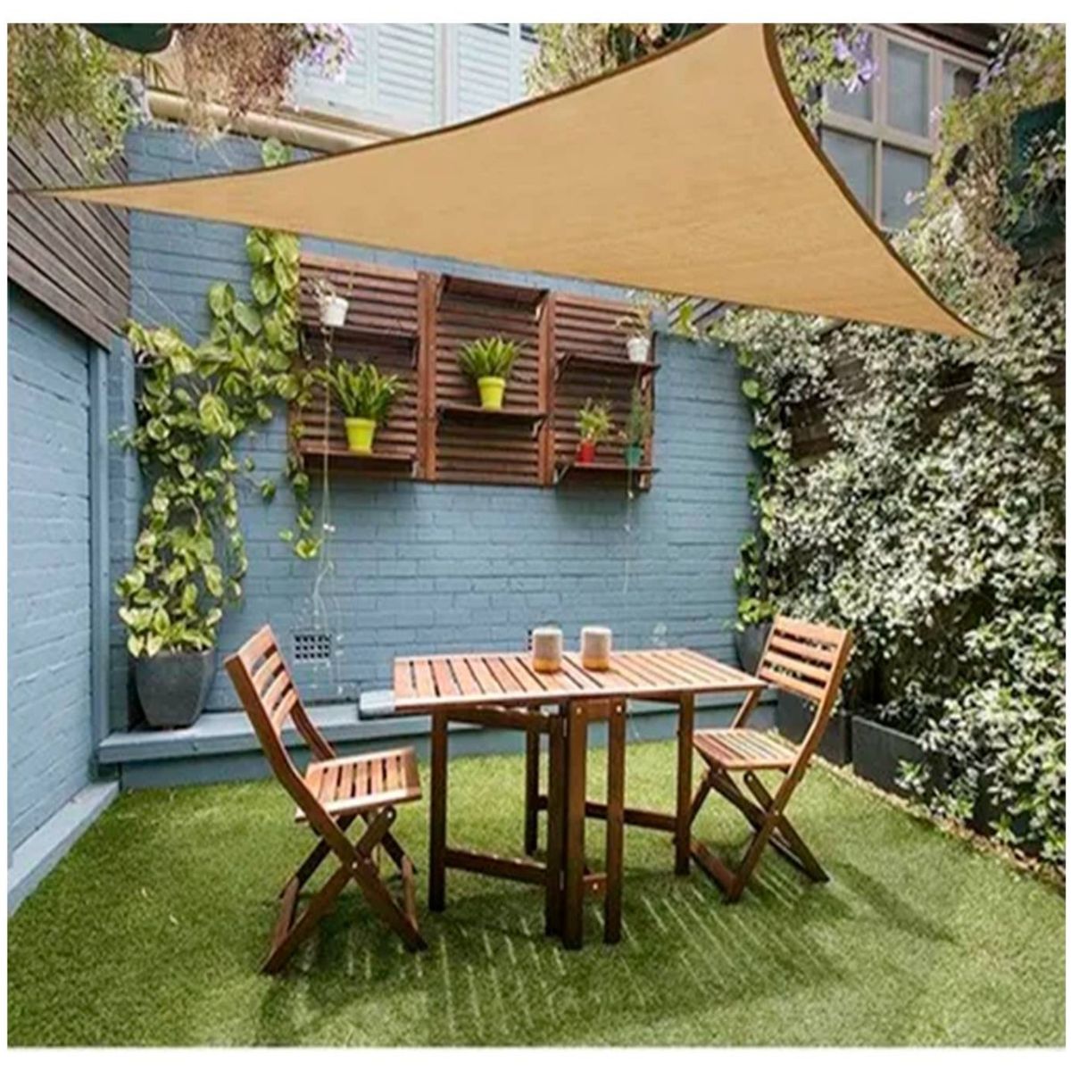 GENERICO - Toldo Vela Malla Sombra Triangular 3 X 3 X 3