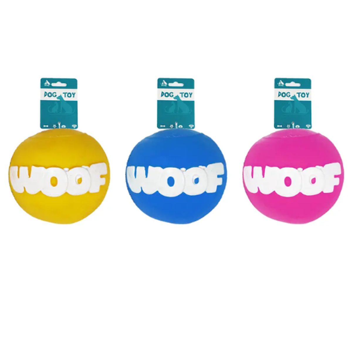 GENERICO - Pelota WOOF Para Mascotas Color Aaleatorio 85cm 60g