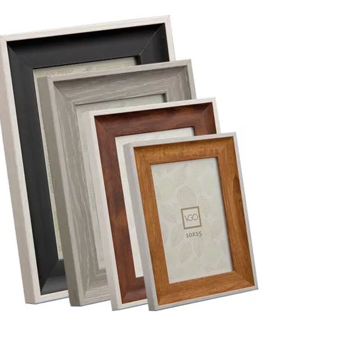 GENERICO - Marco Portarretratos Plastico Simil Madera 2 Colores F15x21