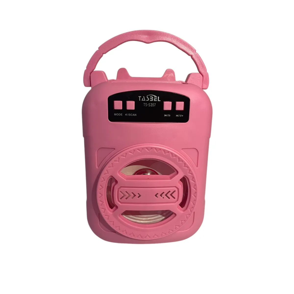 GENERICO - Mini Parlante Portátil  Porta Celular Bluetooth usb  Rosa