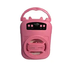 GENERICO - Mini Parlante Portátil Porta Celular Bluetooth usb Rosa