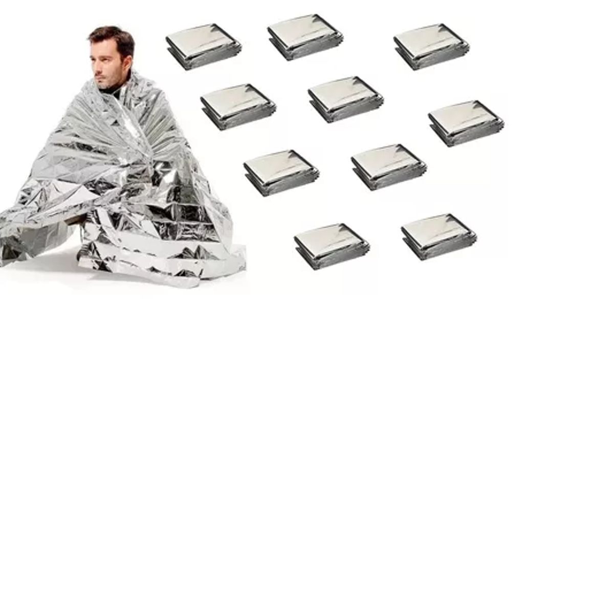 GENERICO - Pack 10 Manta Térmica De Emergencia Camping 160*210