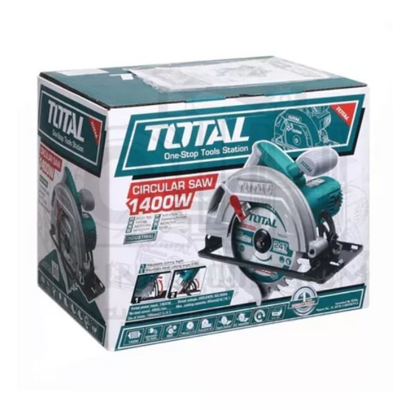 TOTAL TOOLS - Sierra Circular Industrial 185mm 1400w  Disco Total
