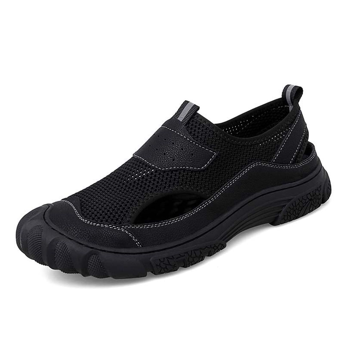 SHANDIAN - Sandalia Hombre De Primavera Verano Negro