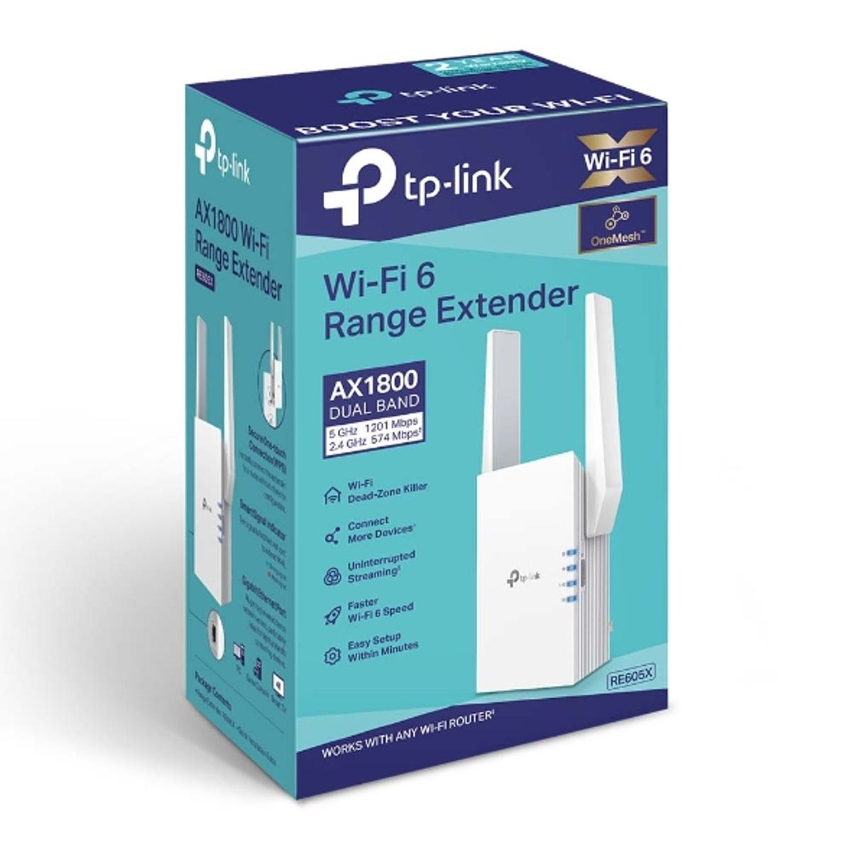 TP LINK - Extensor De Alcance Wi-fi Ax1800 Wi-fi 6 RE605X Tp-link