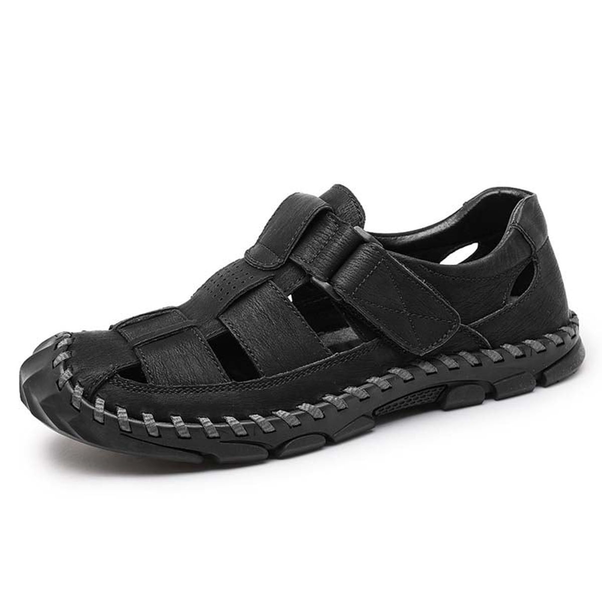 SHANDIAN - Sandalia Hombre De Primavera Verano Negro