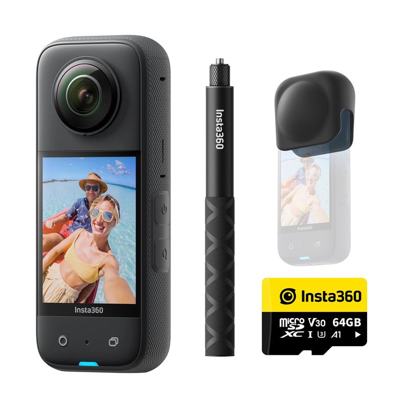 INSTA 360 - Insta360 X3 Paquete Get-Set Con Tarjeta MicroSD de 64 GB