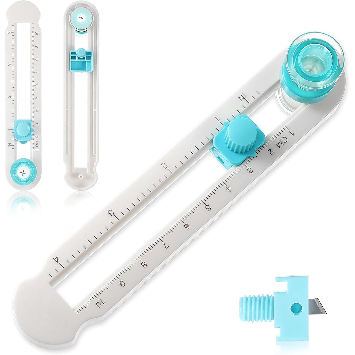 KUANGYE - Guillotina Cortador Circular De Papel De 1 A 10 Cm