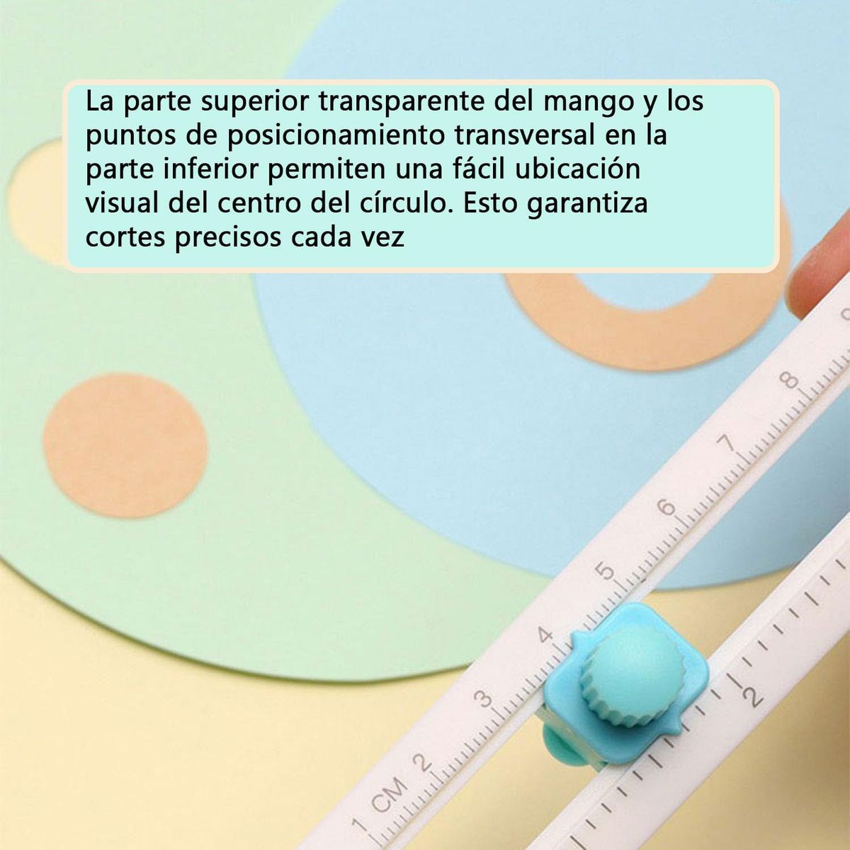 KUANGYE - Guillotina Cortador Circular De Papel De 1 A 10 Cm