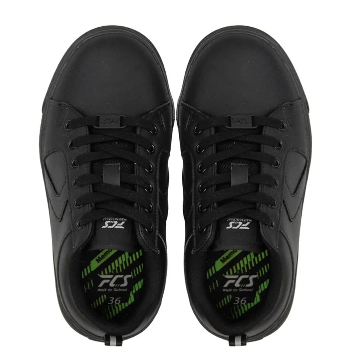 FICCUS - Zapato Junior Niño Escolar Negro