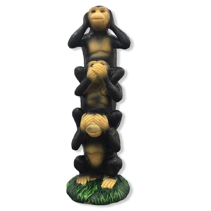 GENERICO - Figura Estatua Monos Ciego Sordo Mudo