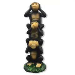 GENERICO - Figura Estatua Monos Ciego Sordo Mudo