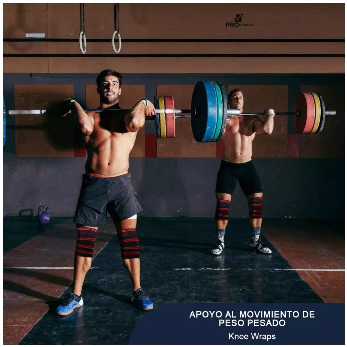 KUANGYE - Knee Wraps Vendas Para Rodilla Calidad Premium Crossfit Gym