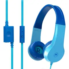 MOTOROLA - Auriculares supraaurales dinámicos con cable MOTO JR 200-Azul