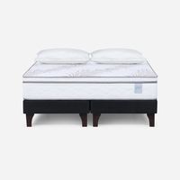 Cama Europea Neo Plus King + Almohadas Microfibra Feel