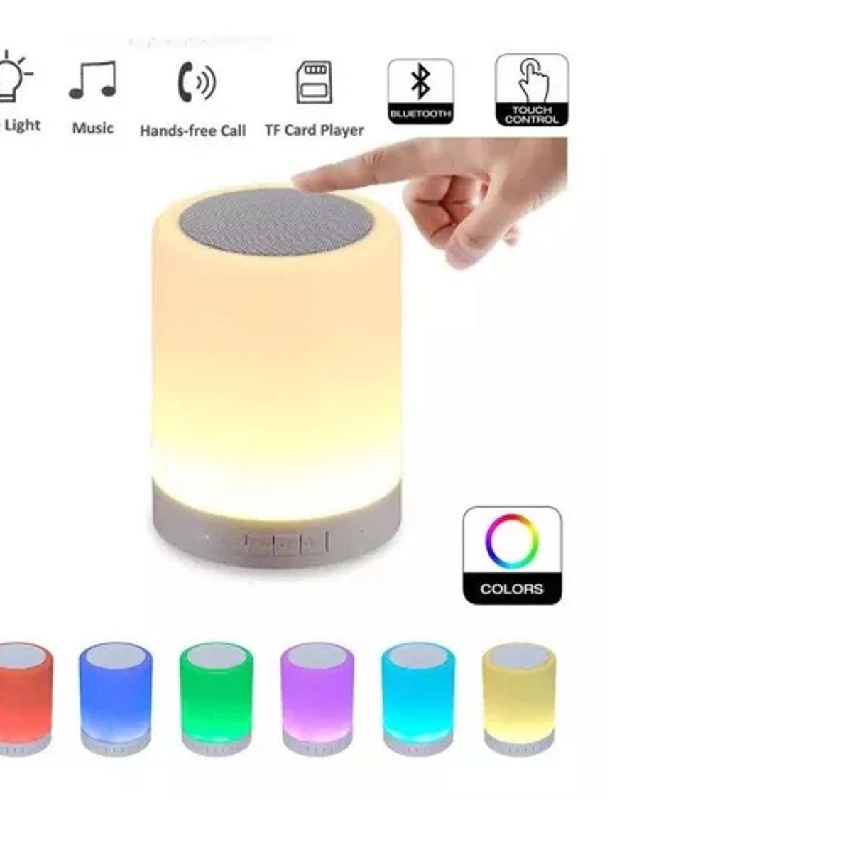 GENERICO - Lampara Led Táctil Con Parlante Bluetooth Touch Multiuso