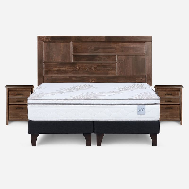 ROSEN - Cama Europea Neo Plus King 180x200 cm + Muebles Dolce