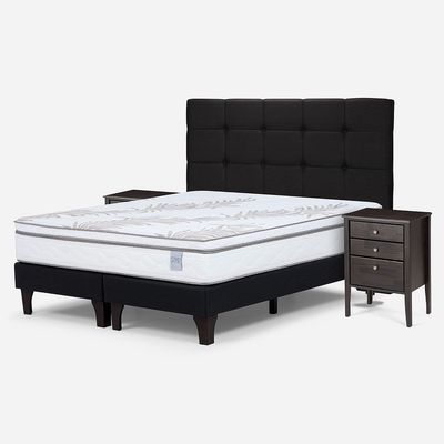 Imagen 2 del producto Cama Europea Neo Plus 2 Plazas + Muebles Issey Grafito
