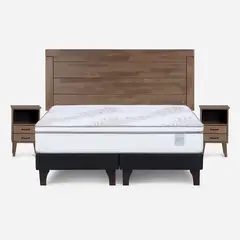 ROSEN - Cama Europea Neo Plus King + Respaldo + Valadores Sicilia