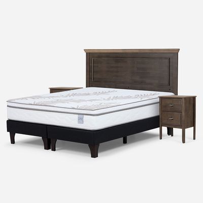 Imagen 2 del producto Cama Europea Neo Plus 2 Plazas + Respaldo + Veladores Anna