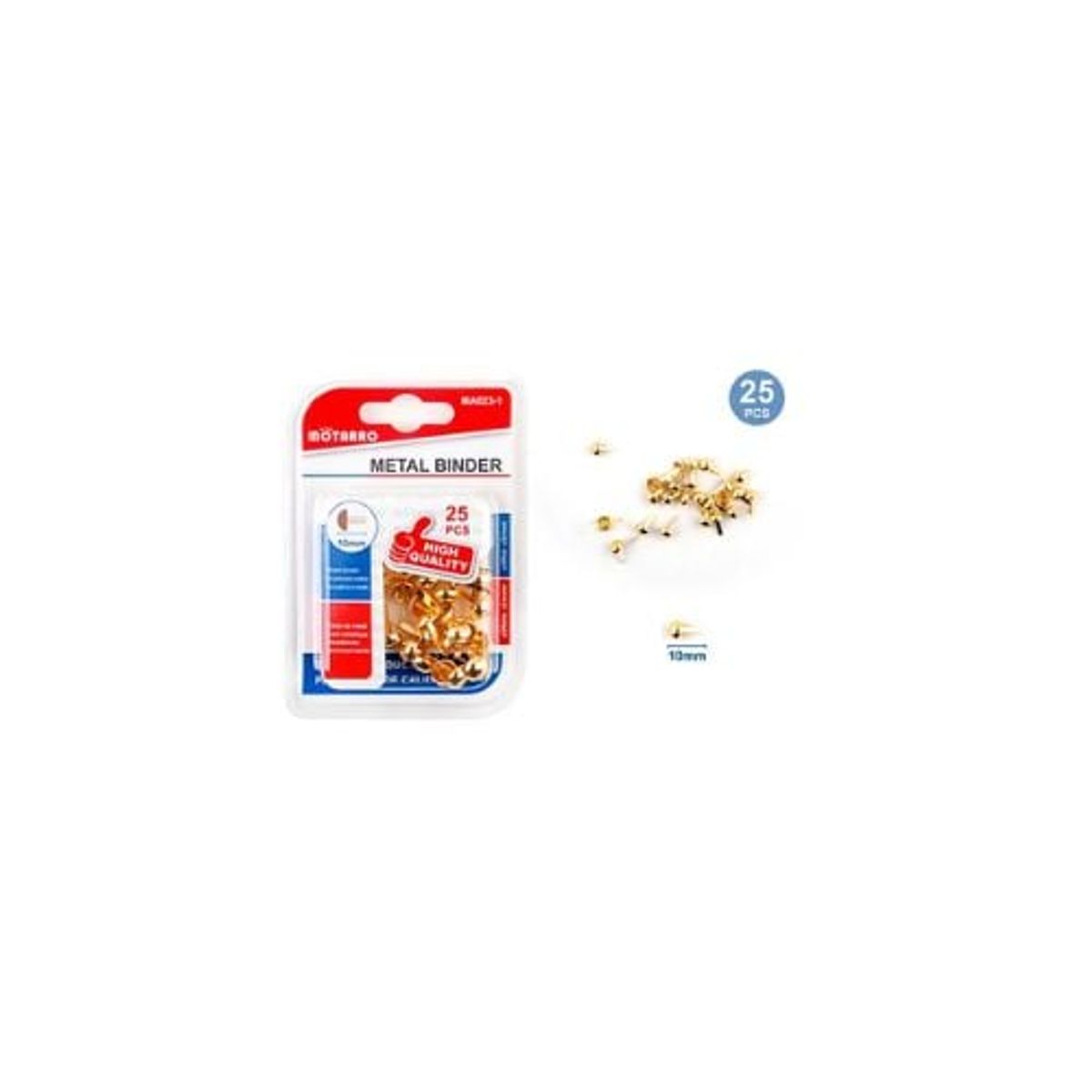 GENERICO - Chinche Mariposa Dorado 10 Mm 25 Pcs
