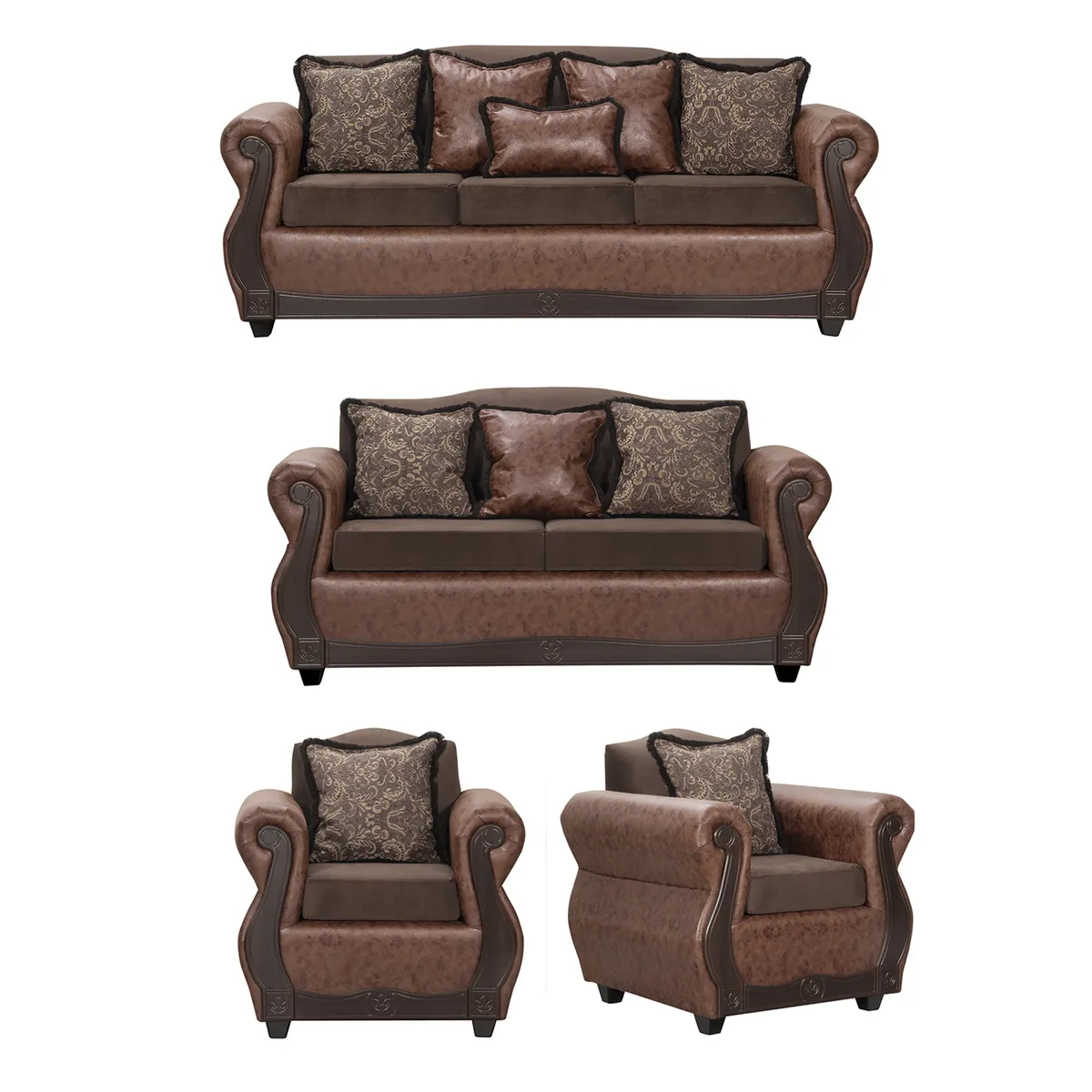 BLACK FACTORY - Juego de Living 3 2 1 1 Gran Columbia Café.