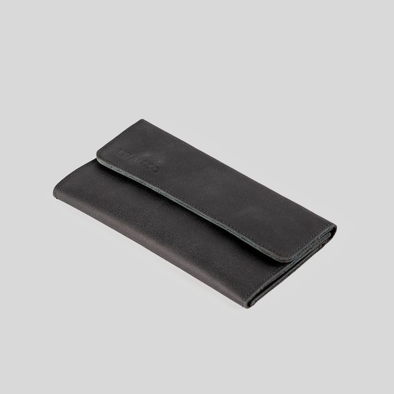 TRAUKO - Tabaquera Unisex Cuero Negra Trauko