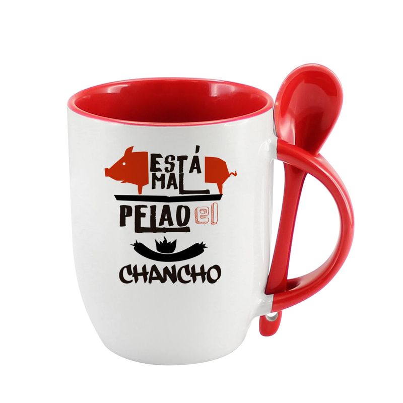 GENERICO - Tazón con cuchara y frases chilenas