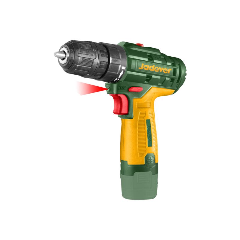 JADEVER - Taladro 12v 3/8 10mm + Batería 1.5 Amperes JADEVER