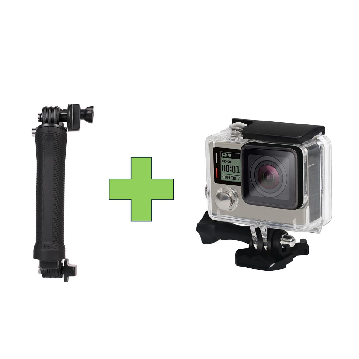 GENERICO - KIT 3-WAY + CARCASA PARA GOPRO 3 & 4