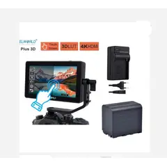 GENERICO - KIT MONITOR FEELWORLD F6 PLUS 6 TOUCH 4K + CARGADOR + BATERÍA NP-F970