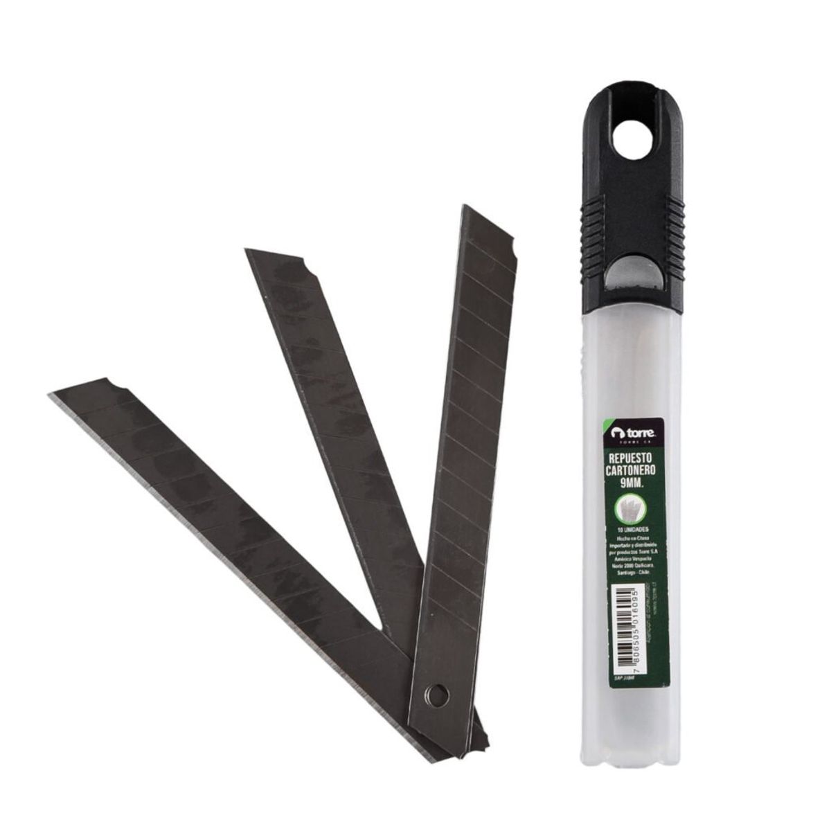 TORRE - Repuesto Cuchillo Cartonero Chico 9mm 10 Unidades Torre