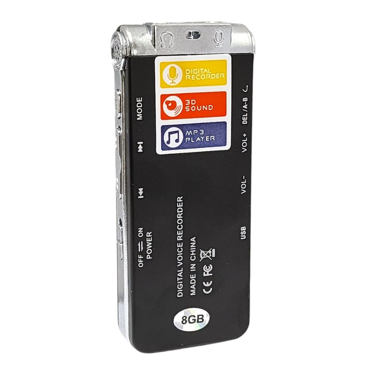 TECNOLAB - Grabador Digital De Voz 8GB Con Altavoz - SC