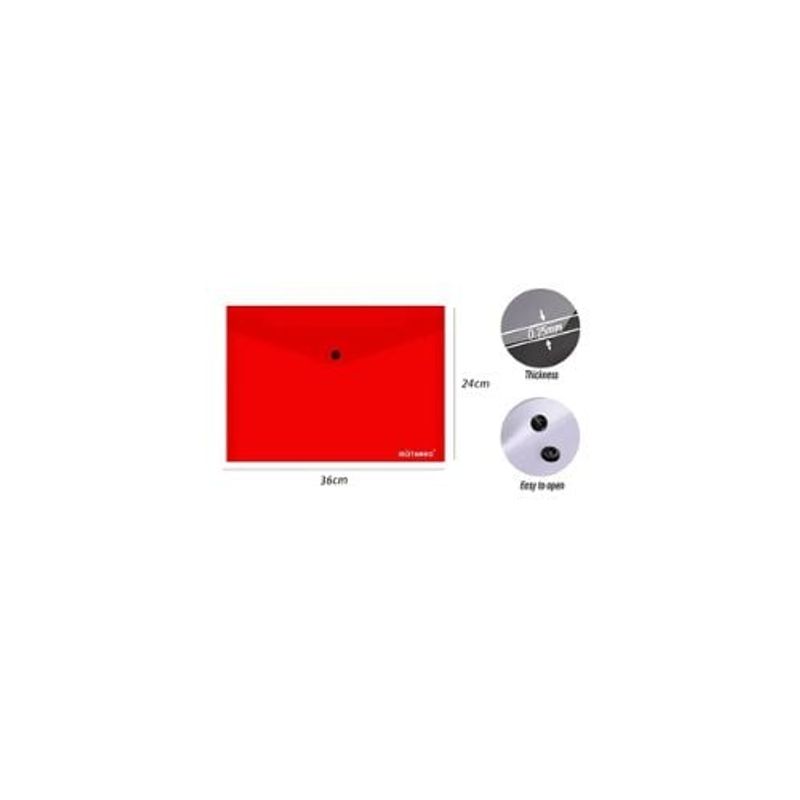 GENERICO - Carpeta Sobre Con Botón Rojo 36x24 Cm